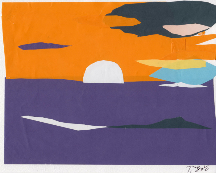 日の出 切り絵おやじ