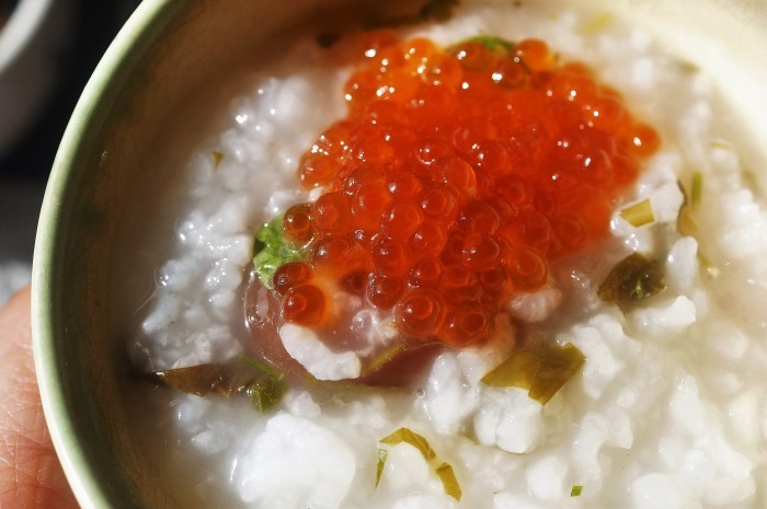 ■続・正月料理で3日の朝ご飯で①【いち早く七草梅粥/お汁粉/お節リメイク汁椀】_b0033423_19393528.jpg