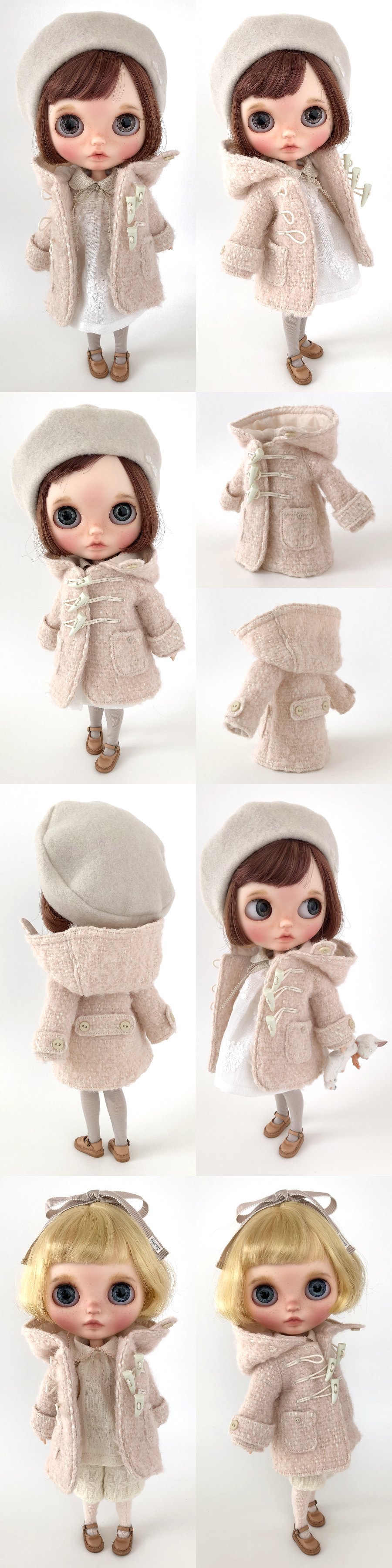 ＊lucalily ＊ dolls clothes ＊ Pink duffle coat set ＊_d0217189_16510780.jpg