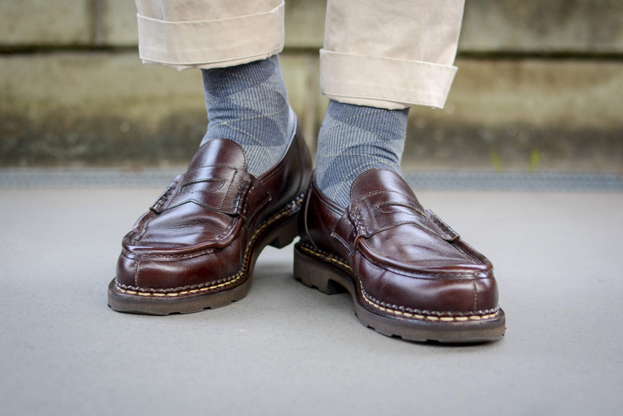 PARABOOT REIMS UK6.５パラブーツ ランス ローファー CAFE