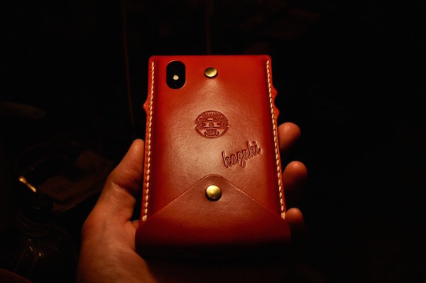 iphone Xs leather case_b0172633_20262702.jpg