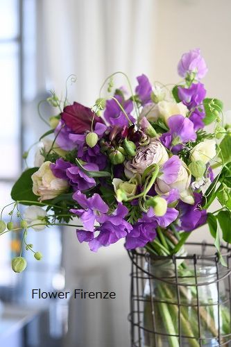 *春の花ブーケ レッスン*_e0159050_17381406.jpg