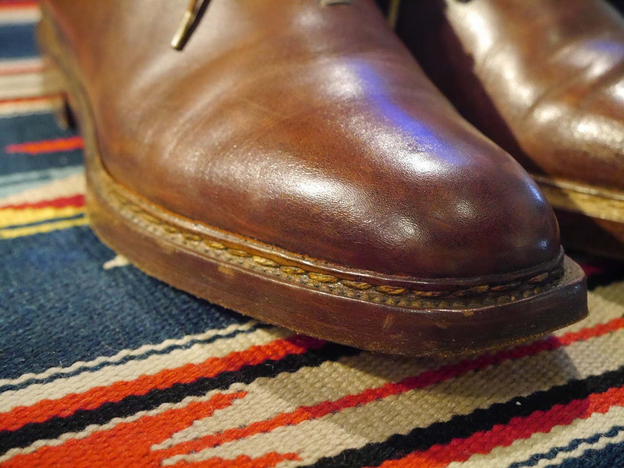 美品✨サントーニ　ファットアマーノ　13903 イントレチャート　メッシュレザー Santoni/サントーニ】イタリア製レザーシューズラインナップ