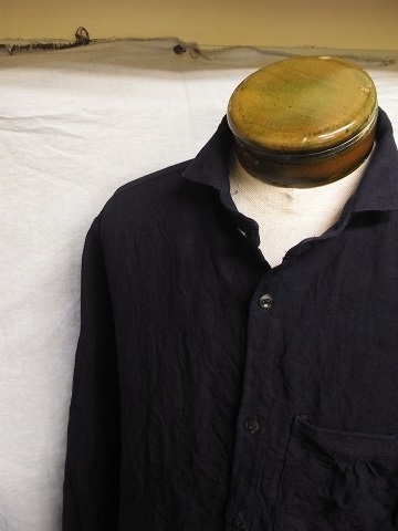 2月の製作 / classic frenchwork indigoheavylinen shirt_e0130546_14012079.jpg