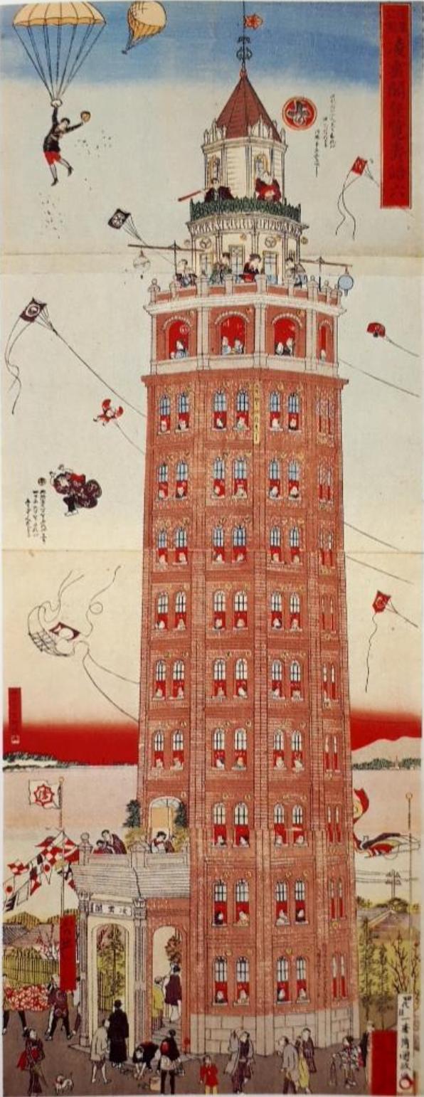浅草十二階凌雲閣について(十二階の絵に落下傘が描かれる理由、洗い髪、バルトン、土台発掘等)~2017/9/1防災の日(関東大震災の日):歳時記_b0116271_16070753.jpg