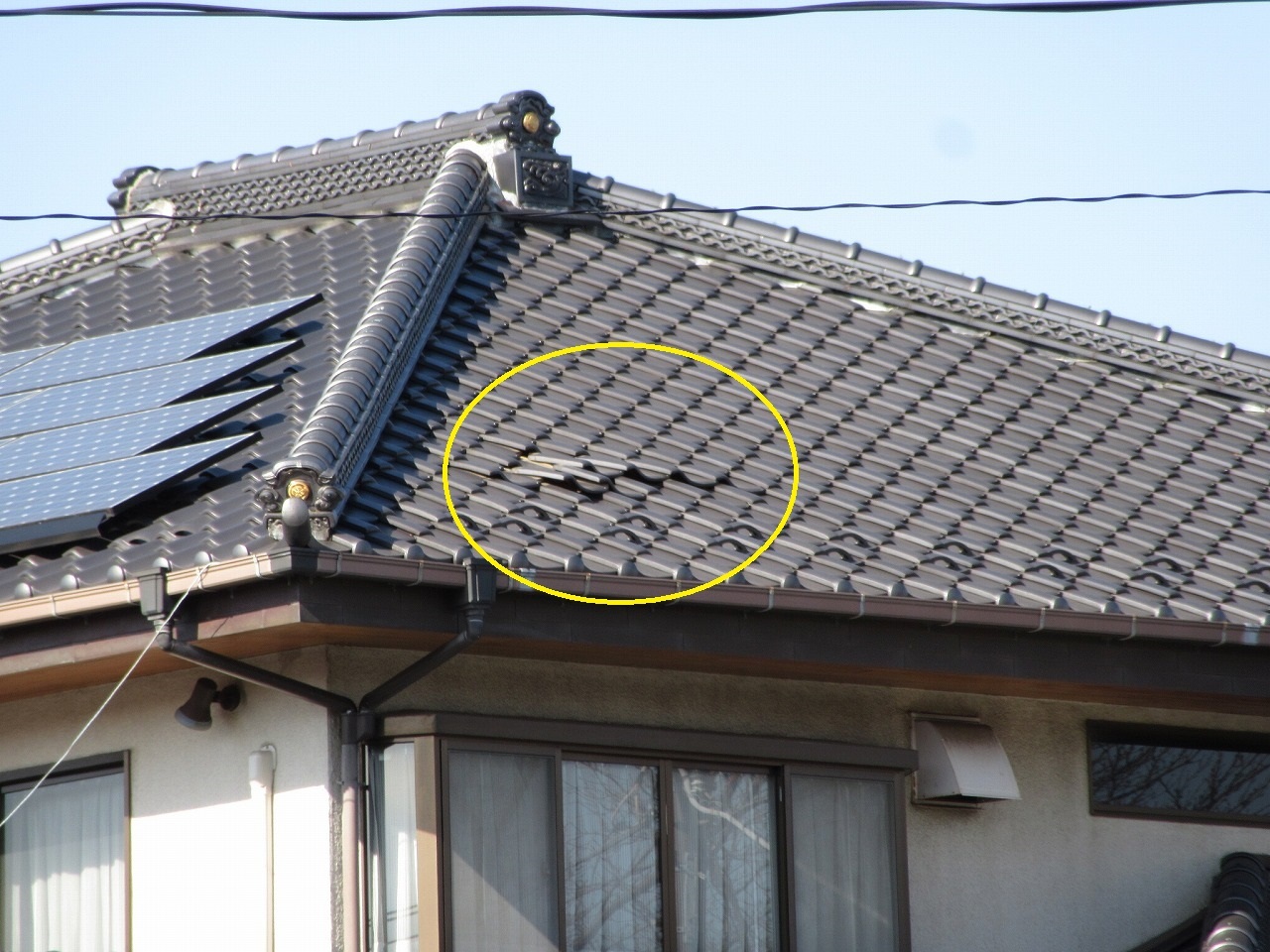 台風被害　瓦屋根のめくれ_b0003400_19014744.jpg