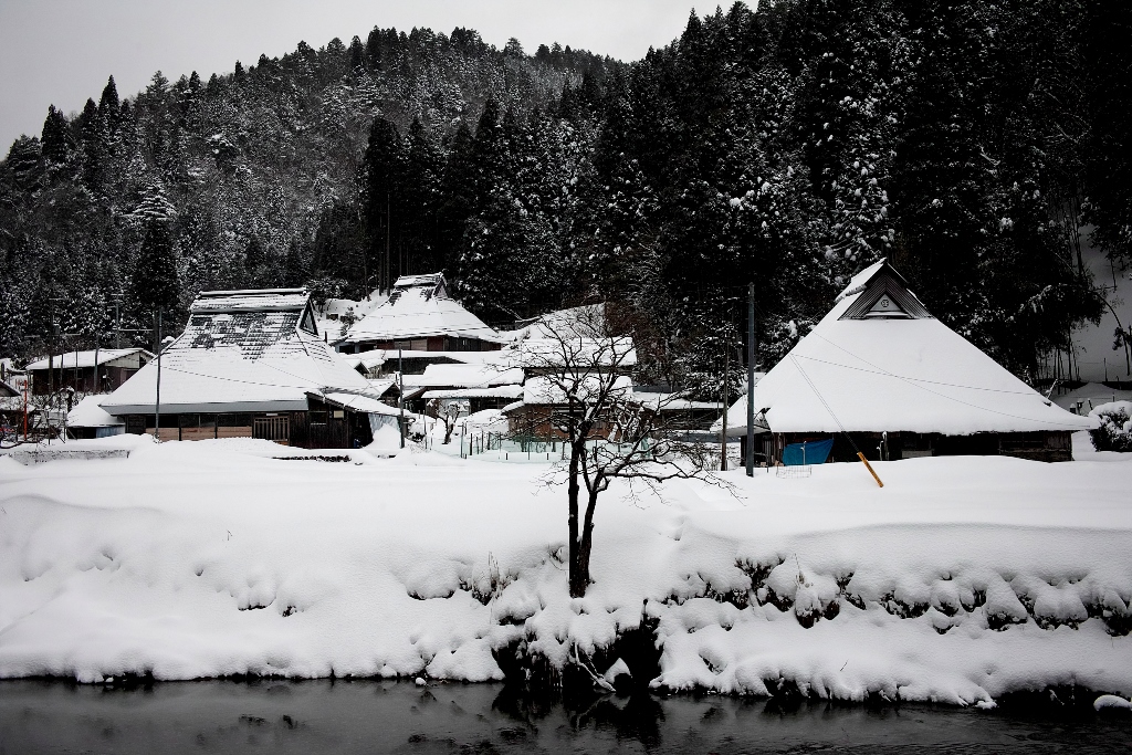 あさイチの積雪45㎝・雪　　雪の朽木小川集落風景　　朽木小川・気象台より_c0044819_8303761.jpg