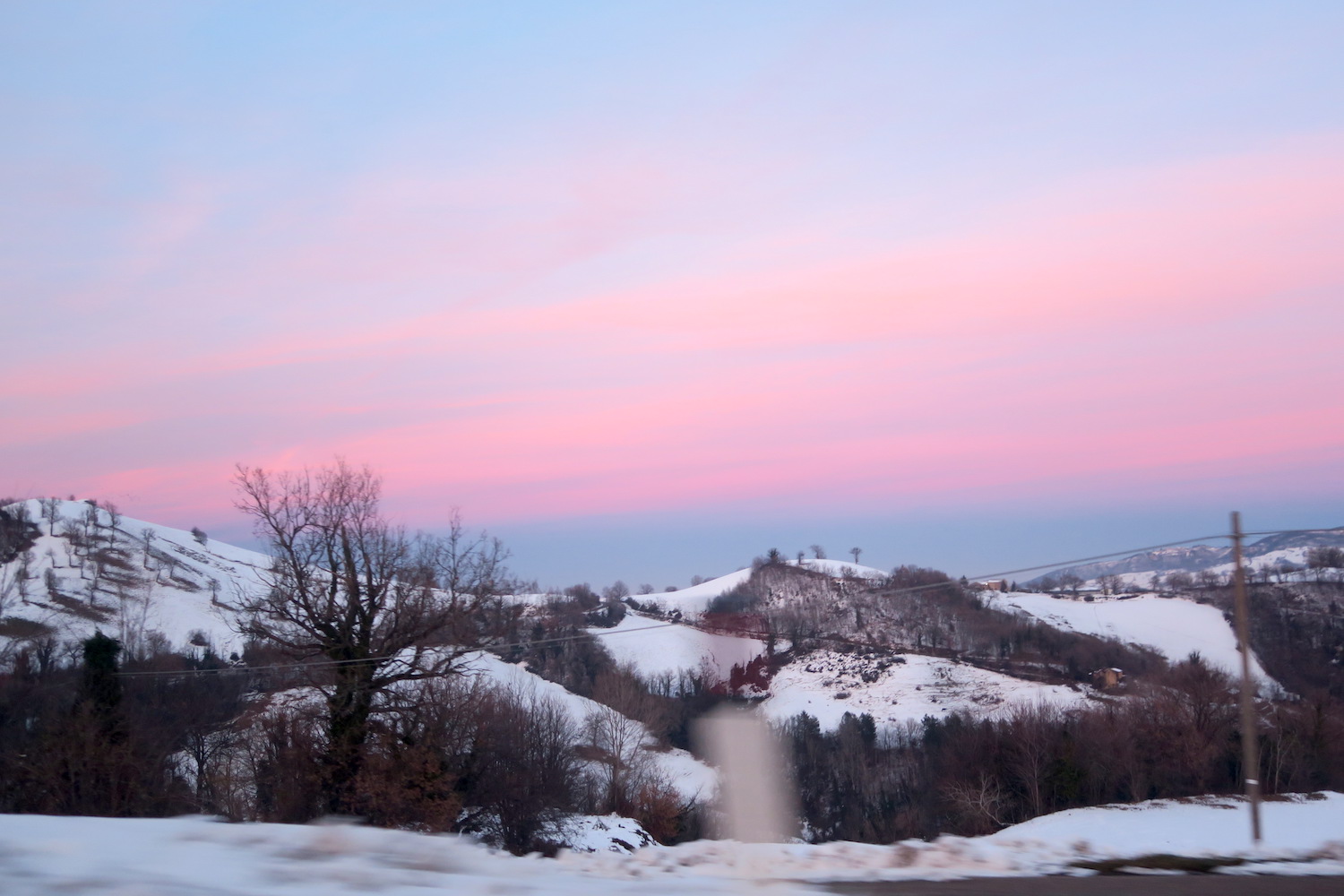 夕焼けの雪山にうっとり、シビッリーニ山脈_f0234936_8134285.jpg