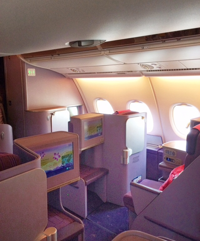 初イタリア1 タイ航空a380ビジネスクラス 関空から旅と食と酒紀行