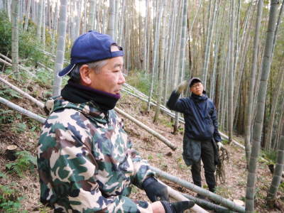 幻の白い「長生たけのこ」 徹底管理のたけのこ畑で毎年至高のたけのこを育てる匠(伐採作業2019その2)_a0254656_18272826.jpg