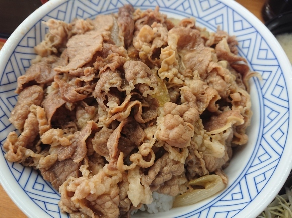 1/30 丼太郎(どんぶりたろう)茗荷谷店 牛丼セット大盛¥500 + お新香¥30_b0042308_12094404.jpg