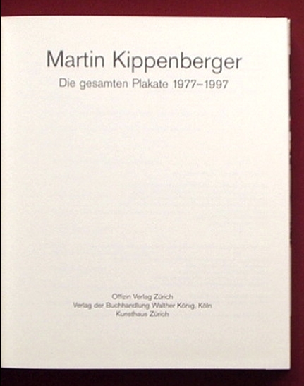 アートポスター マーティン・キッペンベルガー エキシビジョンポスター マルティン・キッペンベルガー「Martin Kippenberger: Die