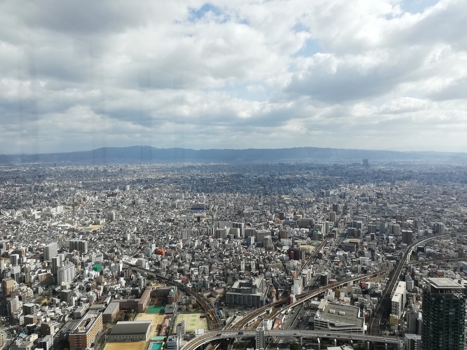 阿倍野ハルカスから見た大阪の街_e0347618_09121131.jpg