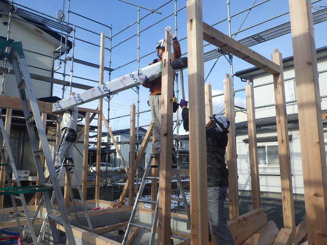 桜台の家　建て方作業スタートです！_f0105112_04510366.jpg