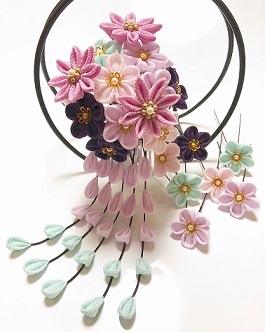 「一重の花かんざしアレンジ」Yさん_c0122475_12431809.jpg