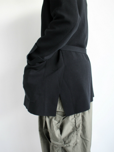 unfil　high twist cotton milanoribbed-knit jacket / black_b0139281_14135364.jpg