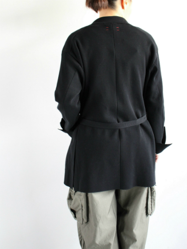 unfil　high twist cotton milanoribbed-knit jacket / black_b0139281_14141280.jpg