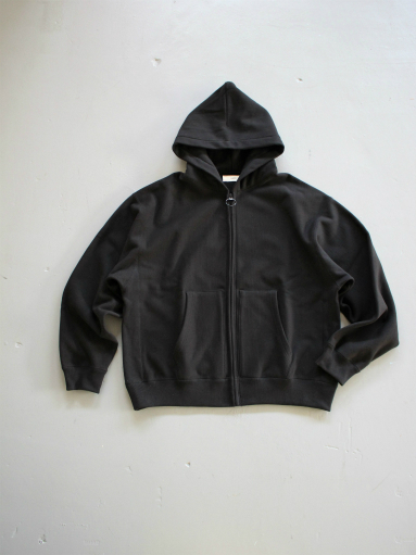unfil　cotton-terry zip up hoodie / black_b0139281_13354822.jpg