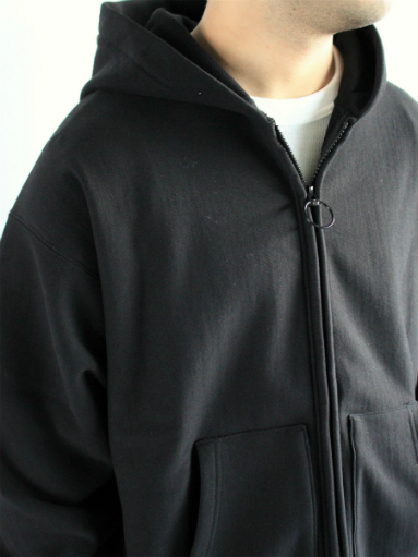 unfil　cotton-terry zip up hoodie / black_b0139281_13355896.jpg