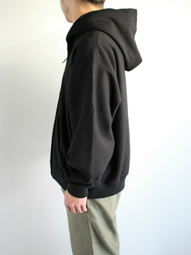 unfil　cotton-terry zip up hoodie / black_b0139281_13361262.jpg