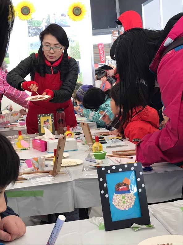 レポート 【NHK食育WS『雑穀アートを作ろう～！』in 北海道つどーむ】_c0220172_14064509.jpg