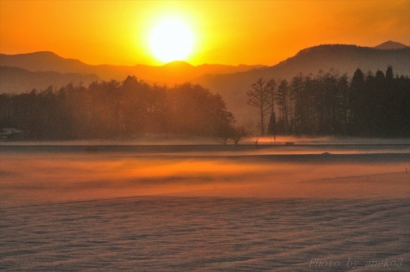 みちのく冬の夕陽景_d0067934_08435491.jpg