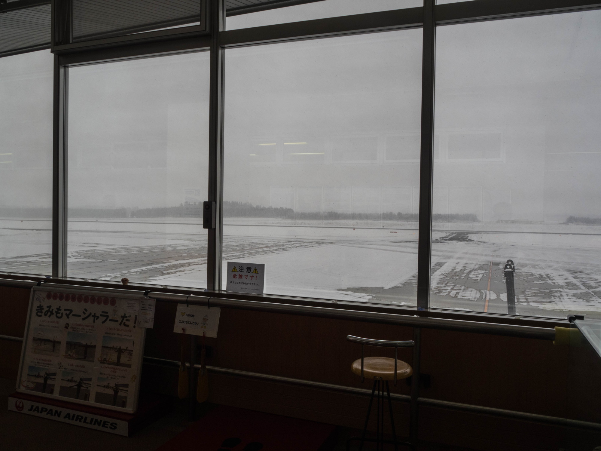 雪の帯広空港にJALディズニー35周年セレブレーションエクスプレス_f0276498_00041939.jpg