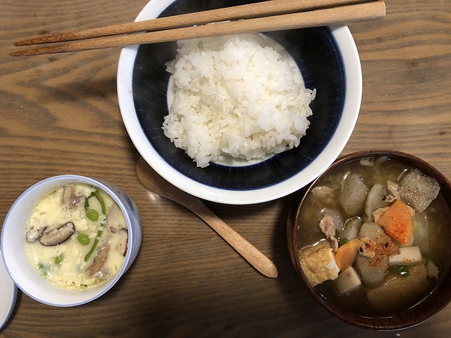 週末のお昼に、土鍋ごはん_c0124100_14103484.jpg