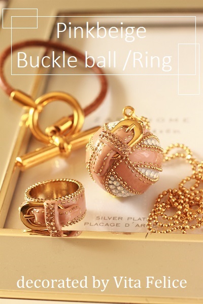 ピンクベージュでBuckle ball & ring_b0310144_16532392.jpg