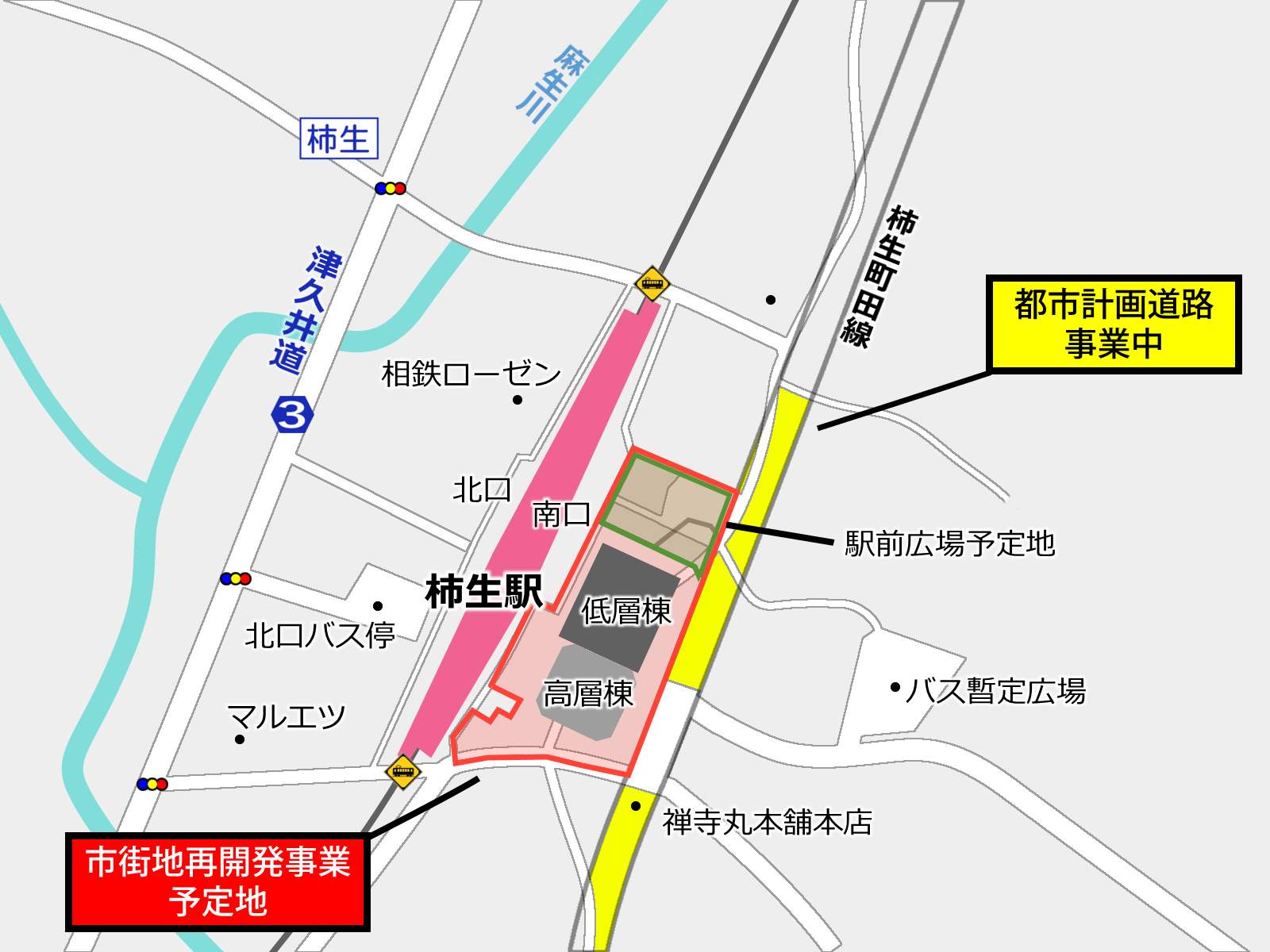 柿生駅南口再開発が始動 駅前に30階建て高層ビル建設へ 着手前の状況_a0332275_01191379.png