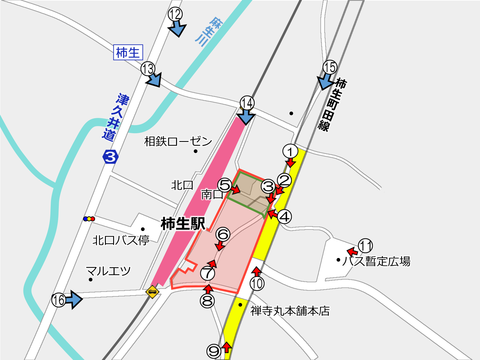 柿生駅南口再開発が始動 駅前に30階建て高層ビル建設へ 着手前の状況_a0332275_02340218.png