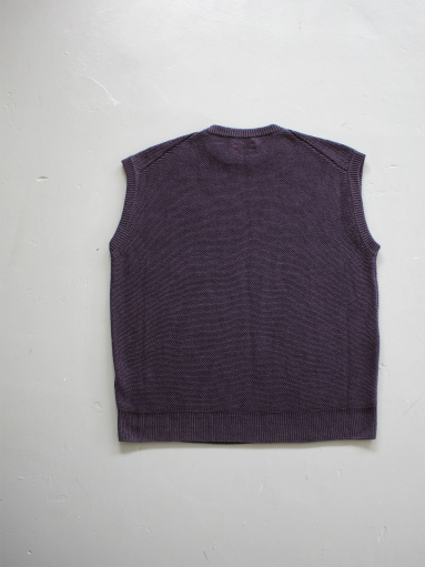 unfil　french linen honeycomb-knit vest / dark purple_b0139281_12422569.jpg