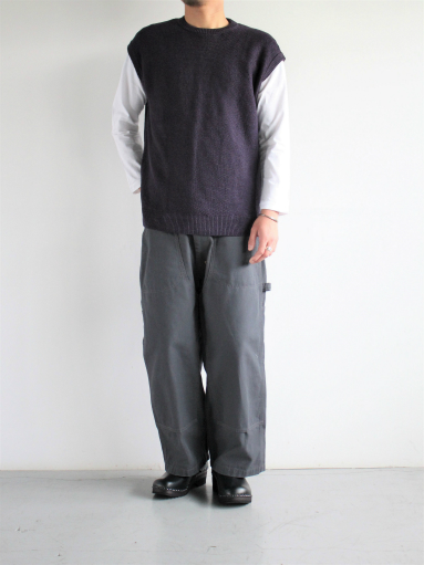 unfil french linen honeycomb-knit vest | chicshabu.com