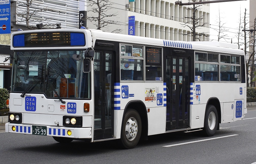 岡山駅前バス撮影 19 1 1 岡電の58mc 適鉄 4th