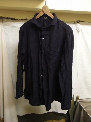 classic frenchwork indigoheavylinen shirt_f0049745_10512924.jpg