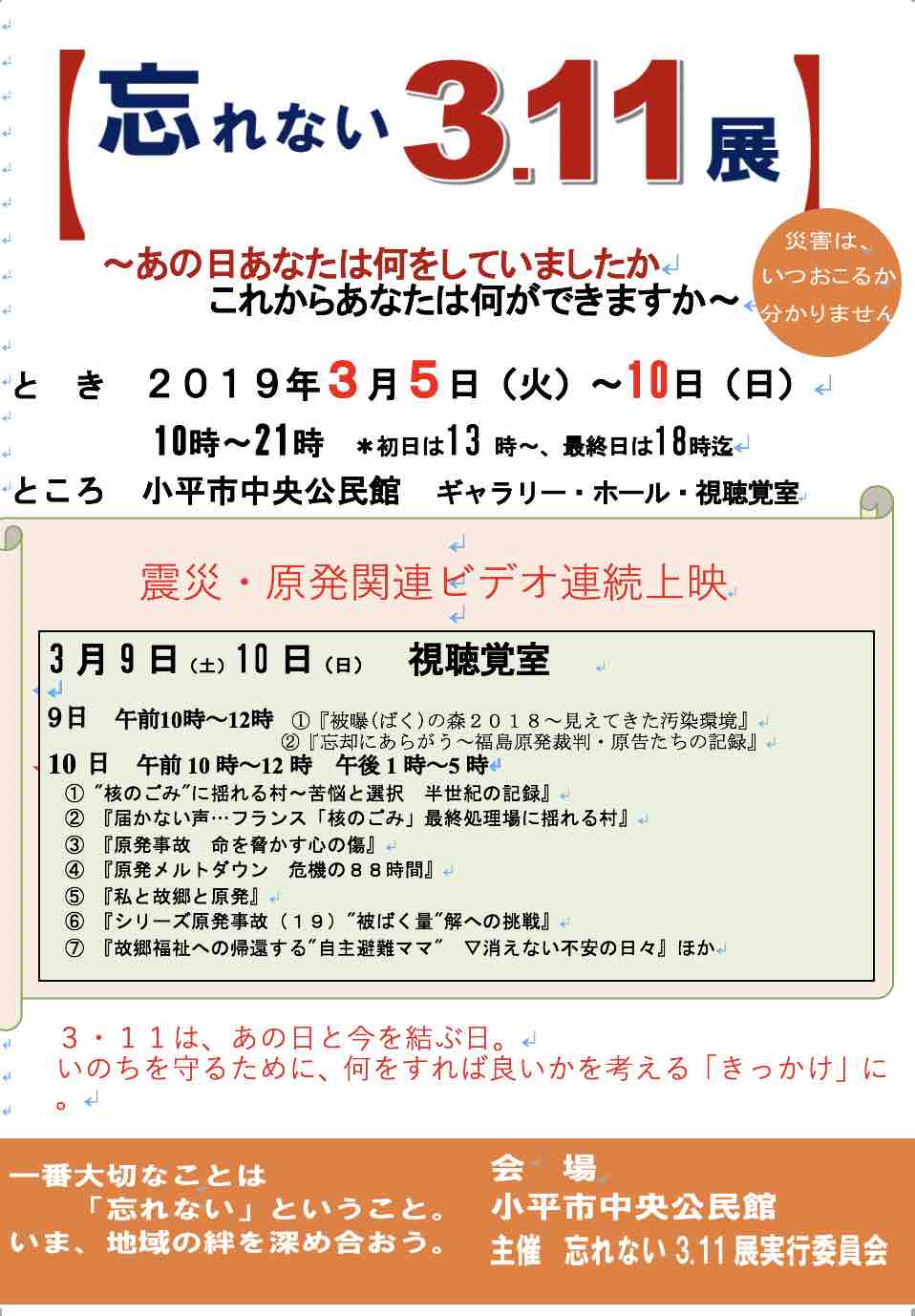 原発事故を忘れない市民のつどい、3.9小平市_e0068696_18254985.jpg