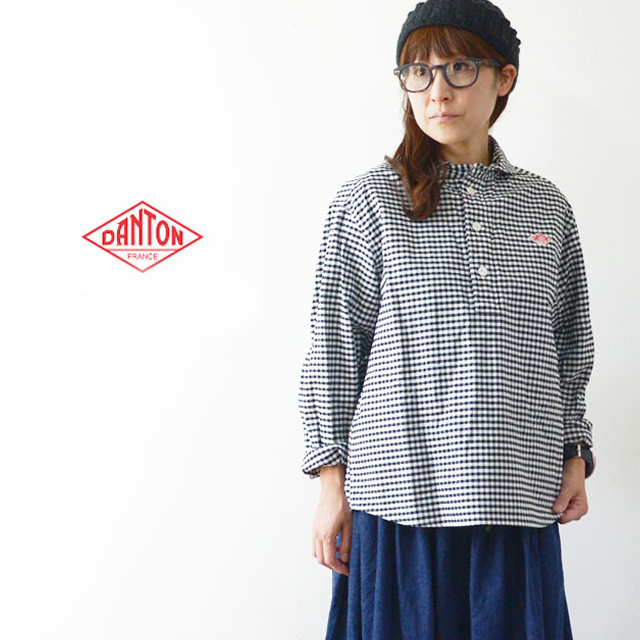 DANTON [ダントン] L/S OXFORD SHIRTS [JD-3564TRD] 長袖オックスフォードシャツ・綿シャツ・長袖シャツ・レディース・女性用・婦人服・LADY\'S_f0051306_15565955.jpg