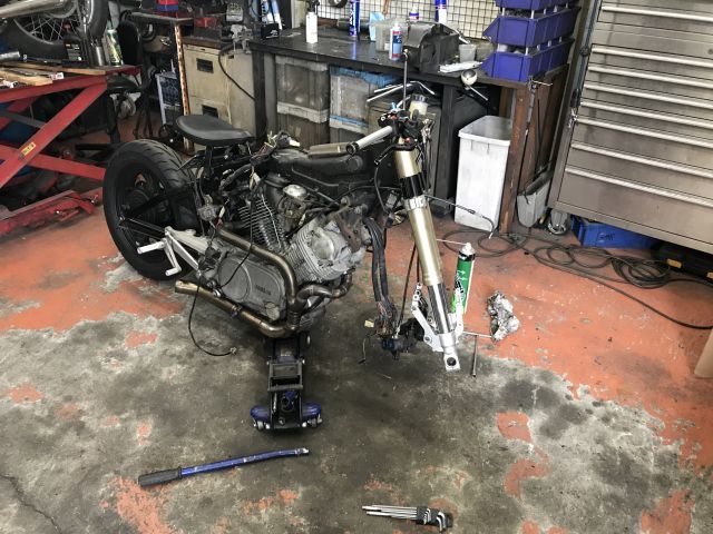 XV750 倒立フォーク オーバーホール完了!_a0164918_19300259.jpg