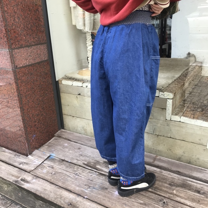 KAPITAL 麻混 ヘリンボーン 変型 ラップパンツ 巻きパンツ 3/L