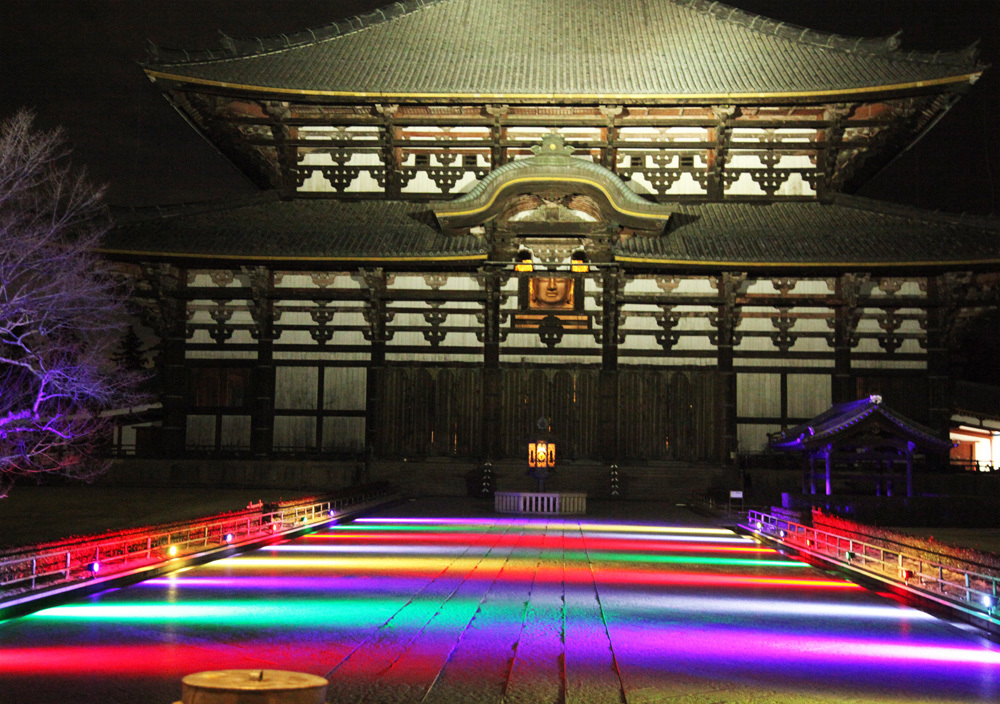 奈良市 東大寺 大仏殿 ライトアップ 魅せられて大和路