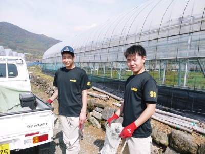 熊本ぶどう 社方園 ぶどうの果樹の目覚め!ハウスの内張りと熊本農業高校からの農業実習(2019)前編_a0254656_18162559.jpg