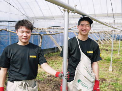 熊本ぶどう　社方園　ぶどうの果樹の目覚め！ハウスの内張りと熊本農業高校からの農業実習（2019）後編_a0254656_17345118.jpg