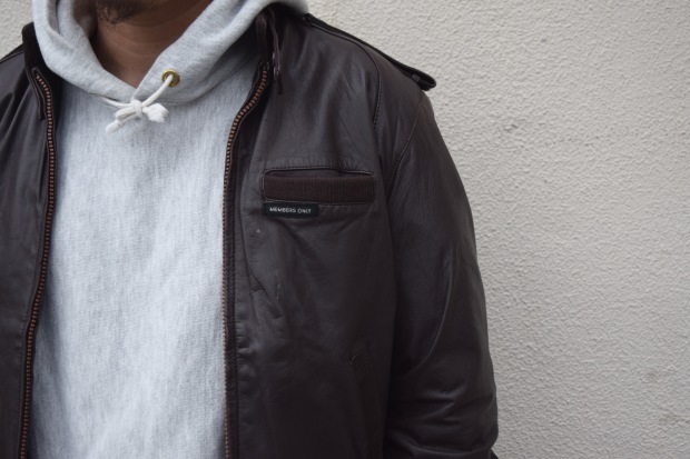 美品80年代製 MEMBERS ONLYレザージャケット　黒　42 Vintage 1980s Members Only Black Leather Cafe Racer Jacket