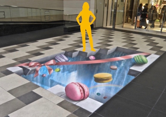 京都駅ビルのトリックアート 楽餓鬼 京都駅ビルのトリックアート 楽餓鬼