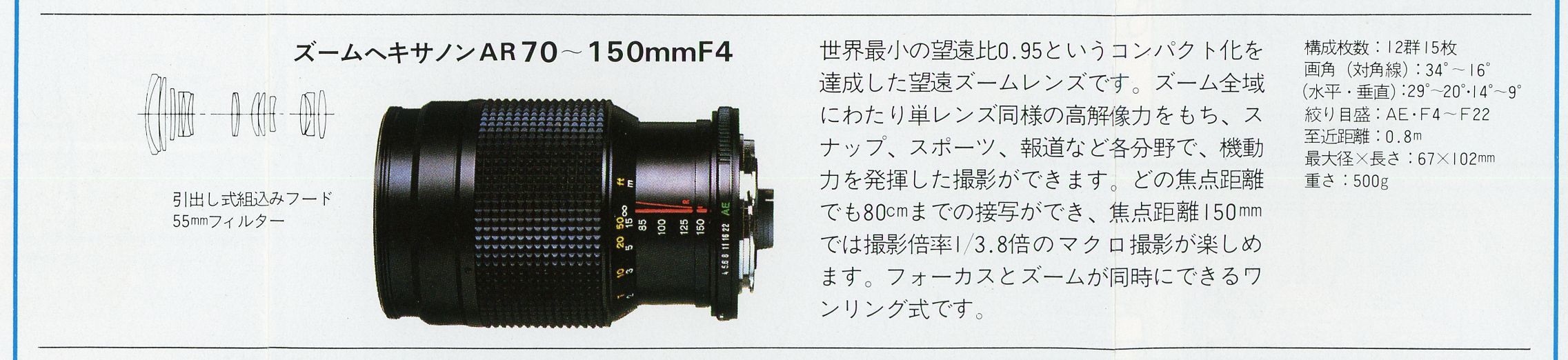 まさに万能のZoom Hexanon AR70-150mm f4 REV.0 : セカンド・ライフ