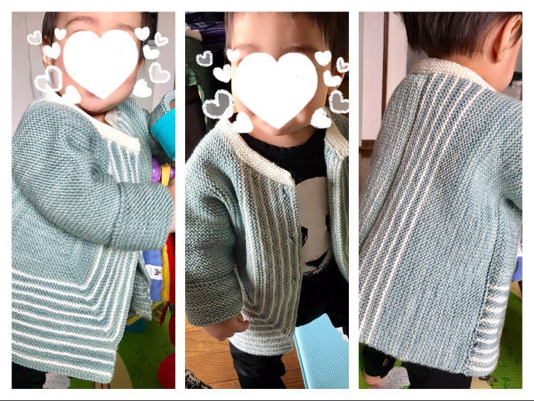 Baby knits: Garter Cardigan ベビーニット_e0049409_17010287.jpg