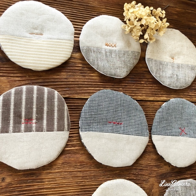 ＼半額SALE／ ハンドメイド【930】金襴布地コースター50枚セット 配膳用品・キッチンファブリック