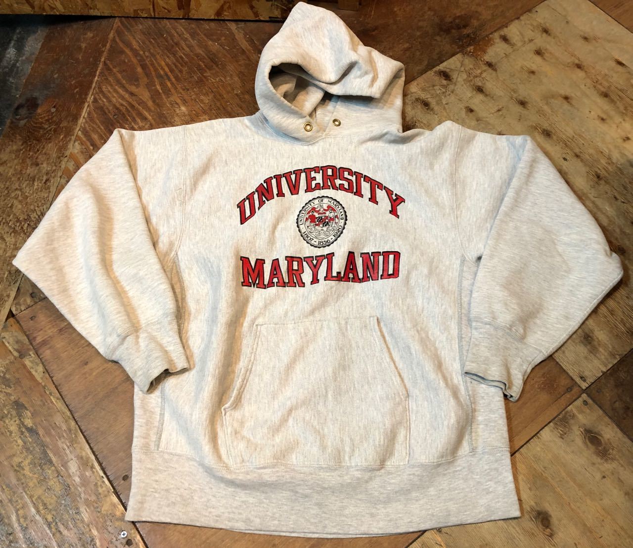 80s Champion リバースウィーブ パーカー 3段プリント