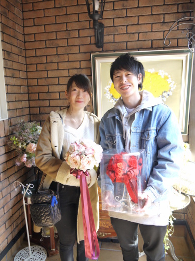 ブーケ加工お受け取り&週末レッスン色々_a0123133_22452436.jpg