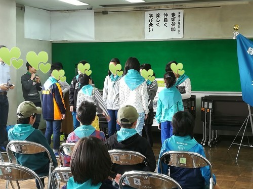 2018年入団式、緑の羽募金 _e0123469_13445629.jpg